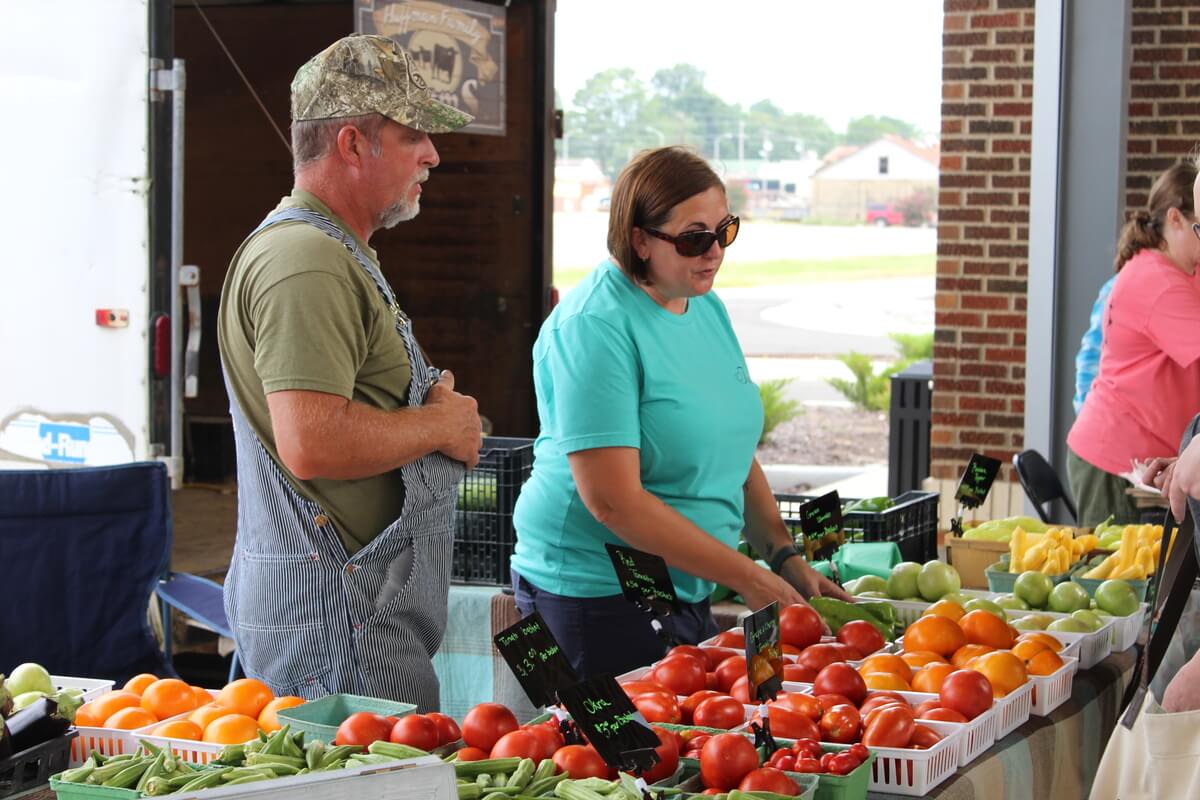 People at the Farmers Market