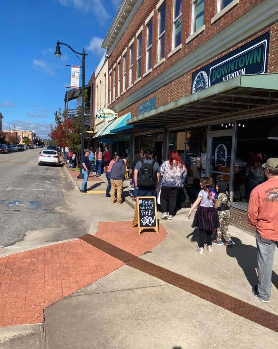 Trick or Treaters along Downtown