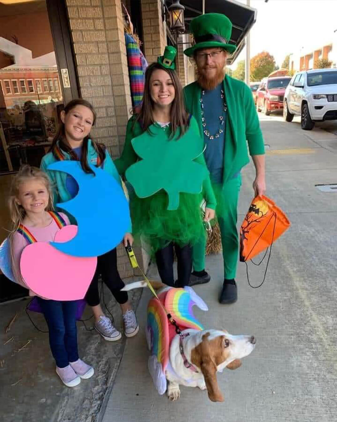 Trick or Treaters along Downtown