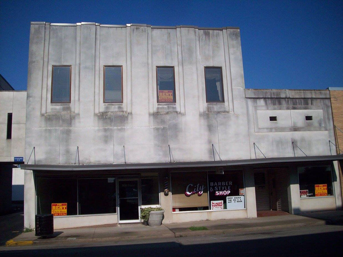A before image of a Downtown storefront.
